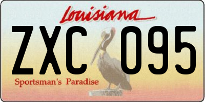 LA license plate ZXC095