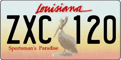 LA license plate ZXC120