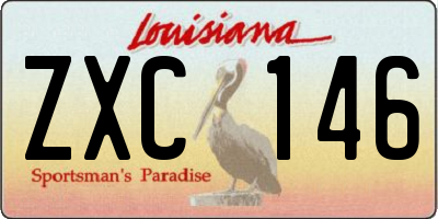 LA license plate ZXC146