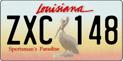 LA license plate ZXC148