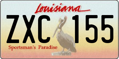 LA license plate ZXC155