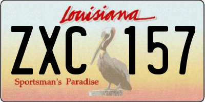 LA license plate ZXC157