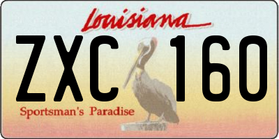 LA license plate ZXC160