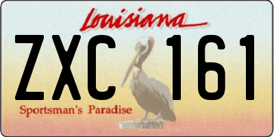 LA license plate ZXC161