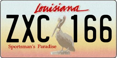 LA license plate ZXC166