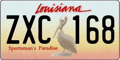 LA license plate ZXC168