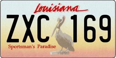 LA license plate ZXC169