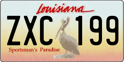 LA license plate ZXC199