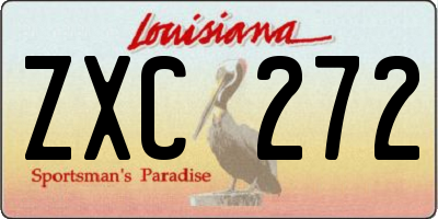 LA license plate ZXC272