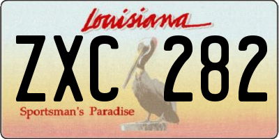 LA license plate ZXC282