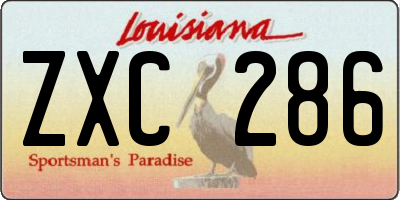 LA license plate ZXC286