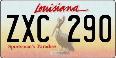 LA license plate ZXC290