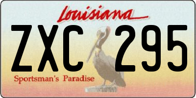 LA license plate ZXC295