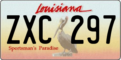 LA license plate ZXC297