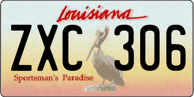 LA license plate ZXC306