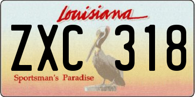 LA license plate ZXC318