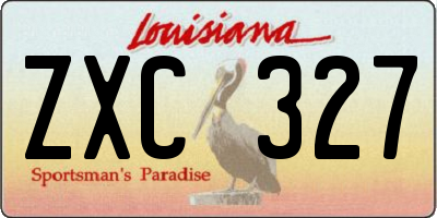 LA license plate ZXC327