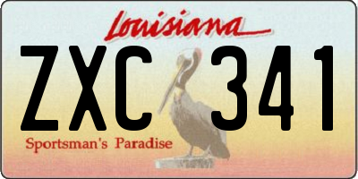 LA license plate ZXC341