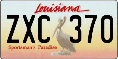 LA license plate ZXC370