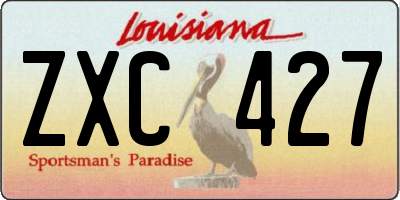 LA license plate ZXC427