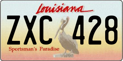 LA license plate ZXC428