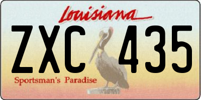 LA license plate ZXC435