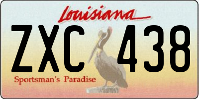 LA license plate ZXC438