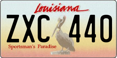 LA license plate ZXC440