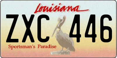 LA license plate ZXC446