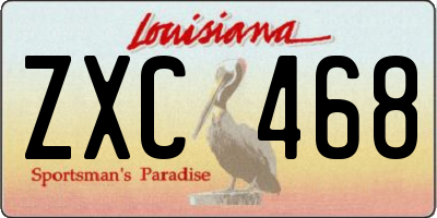 LA license plate ZXC468