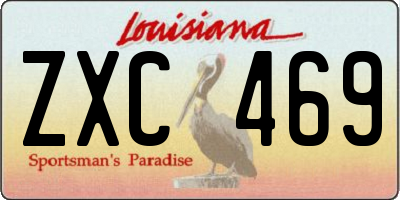 LA license plate ZXC469