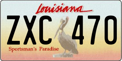 LA license plate ZXC470