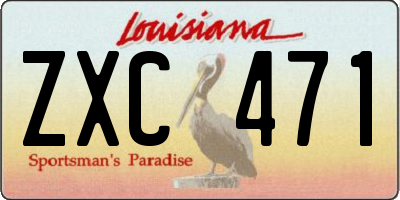 LA license plate ZXC471