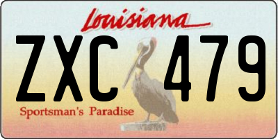 LA license plate ZXC479