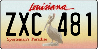 LA license plate ZXC481