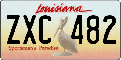 LA license plate ZXC482