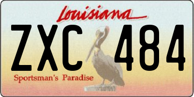 LA license plate ZXC484