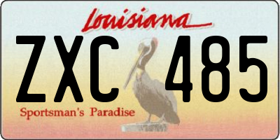 LA license plate ZXC485