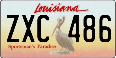 LA license plate ZXC486