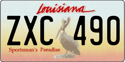 LA license plate ZXC490