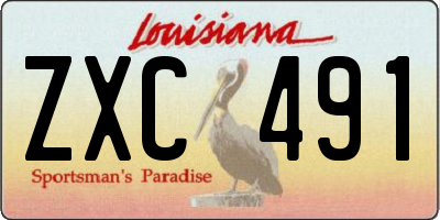 LA license plate ZXC491