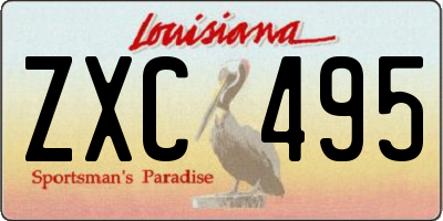 LA license plate ZXC495