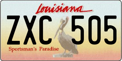 LA license plate ZXC505