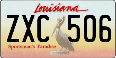 LA license plate ZXC506