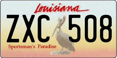 LA license plate ZXC508