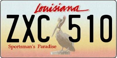 LA license plate ZXC510