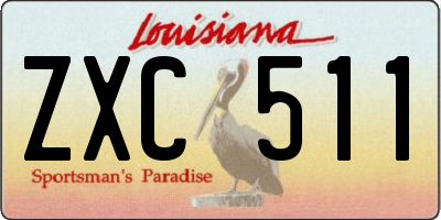 LA license plate ZXC511