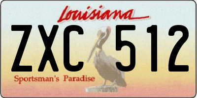 LA license plate ZXC512