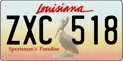 LA license plate ZXC518