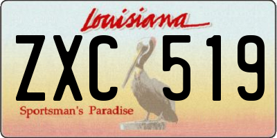 LA license plate ZXC519